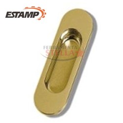 MANIGLIETTA MANIGLIA INCASSO SCORREVOLI ORO OVALE ANTA SCORREVOLE PORTA 110 x 36 mm 2