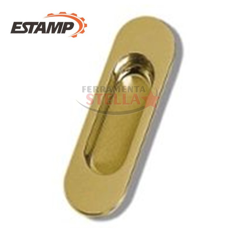 MANIGLIETTA MANIGLIA INCASSO SCORREVOLI ORO OVALE ANTA SCORREVOLE PORTA 110 x 36 mm