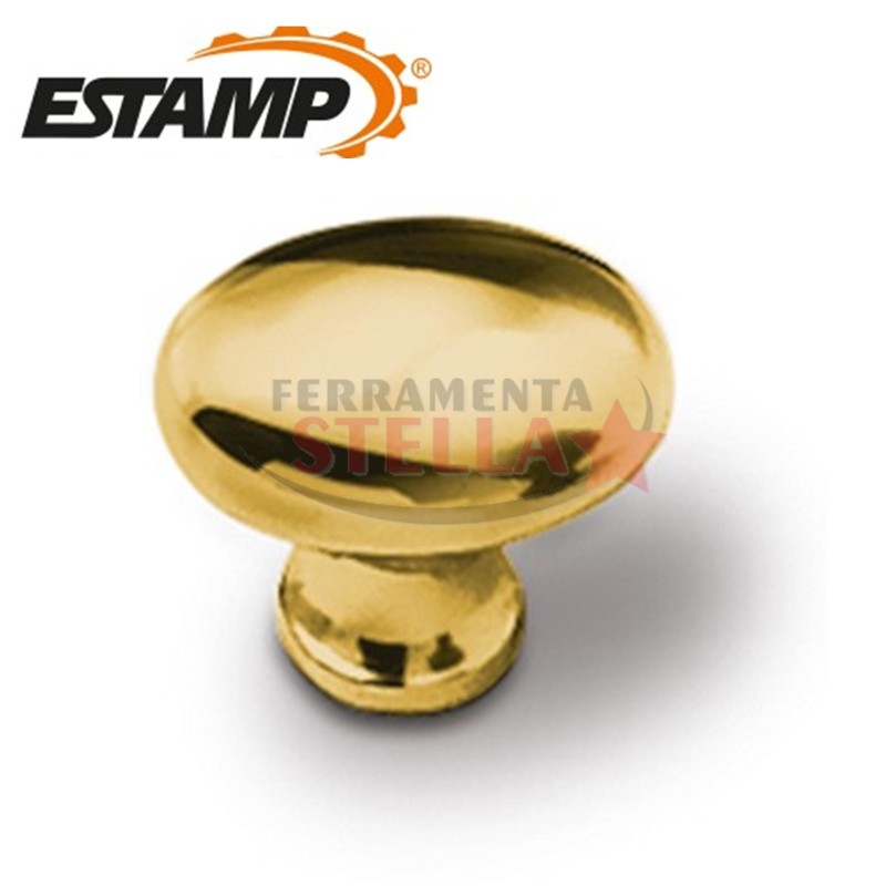 POMOLO POMOLINO ORO LUCIDO OVALE POMELLINO POMELLO POMETTO ANTA CASSETTO 25X17MM