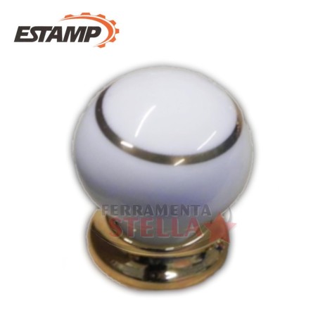 POMOLO POMOLINO BIANCO PORCELLANA ORO BOMBATO POMELLINO POMELLO CASSETTI ANTA
