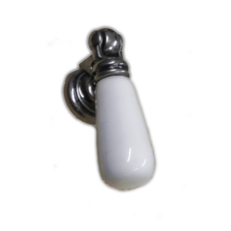 POMOLO POMOLINO BIANCO PORCELLANA METALLO PENDENTE PENDOLINO POMELLINO POMELLO