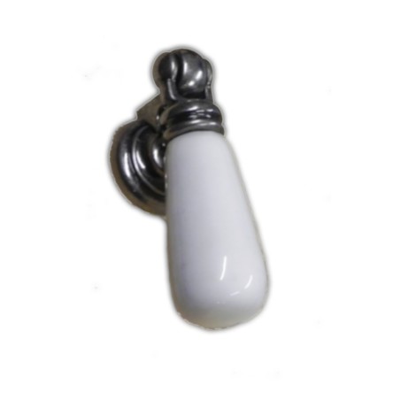 POMOLO POMOLINO BIANCO PORCELLANA METALLO PENDENTE PENDOLINO POMELLINO POMELLO