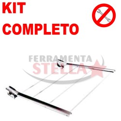 COPPIA ASTE FISSE STENDIBIANCHERIA DA BALCONE BRACCI SUPPORTO RINGHIERA STENDINO