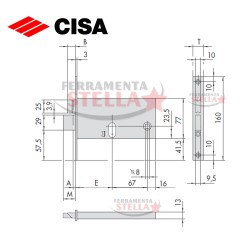 SERRATURA LOGO 44761 A INFILARE A FASCIA x ALLUMINIO ANTA  2