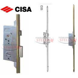 SERRATURA A DOPPIA MAPPA CISA 57830 SICUREZZA x LEGNO ASTA IN OTTONE