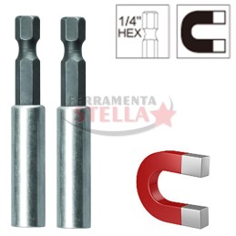 PORTAINSERTI PORTA INSERTI MAGNATICO PER TRAPANO AVVITATORE 60 MM 2 PEZZI