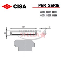 CONTROPIASTRA  IN NYLON CISA 0627789 PER SERRATURA 