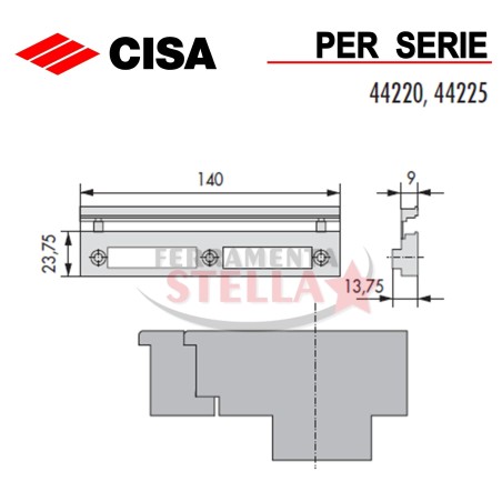 CONTROPIASTRA  IN NYLON CISA 06278 03 PER SERRATURA 