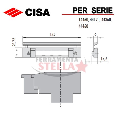 CONTROPIASTRA  IN NYLON CISA 06278 17 PER SERRATURA 