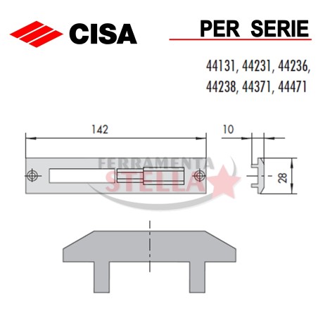 CONTROPIASTRA  IN NYLON CISA 06278 66 PER SERRATURA 