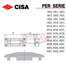 CONTROPIASTRA  IN NYLON CISA 06287 02 PER SERRATURA 