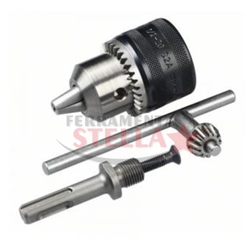 ADATTATORE CON MANDRINO PER SDS PLUS A CREMAGLIERA DA 1,5 A 13 MM 