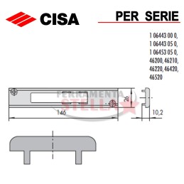 CONTROPIASTRA CISA IN METALLO  06463 10 PER SERRATURE CISA