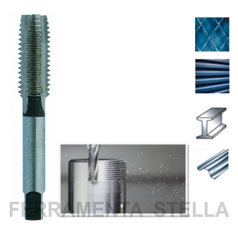 MASCHIO SINGOLO x FILIERA FILETTATURA METRICA A MANO x DADO PERNI BULLONI HSS