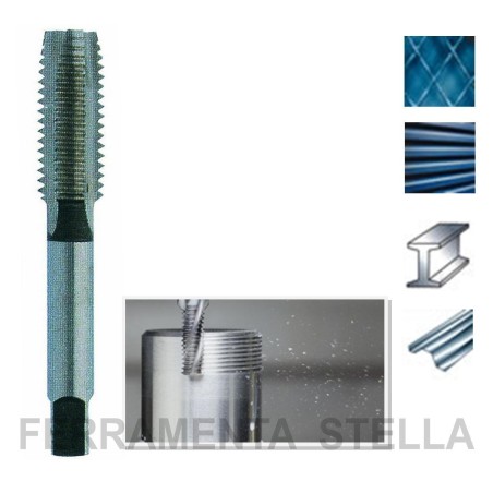 MASCHIO SINGOLO x FILIERA FILETTATURA METRICA A MANO x DADO PERNI BULLONI HSS