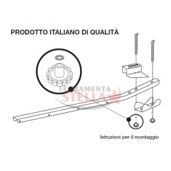 COPPIA ASTE FISSE STENDIBIANCHERIA DA BALCONE BRACCI SUPPORTO RINGHIERA KIT COMPLETO