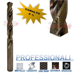 PUNTE PUNTA TRAPANO HSS A COBALTO 8% PER ACCIAIO INOX FERRO METALLO GHISA LEGHE ÿ 10,5 MM