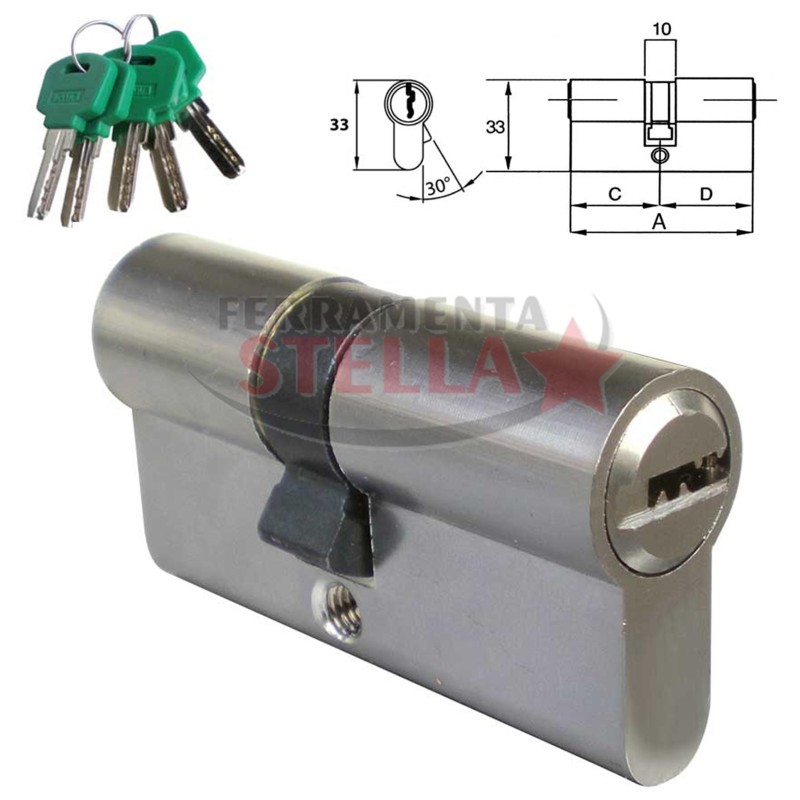 CILINDRO EUROPEO IBFM A INFILARE SAGOMATO PORTA SERRATURA 5 CHIAVI