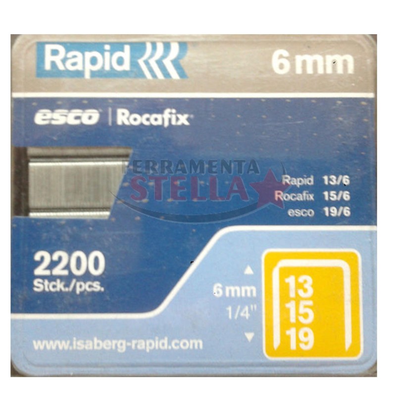 GRAFFE A FILO FINE CHIODINI X SPILLATRICI MANUALI GRAFFATRICI 5000 RAPID ROSSE