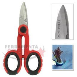 FORBICI FORBICE PROFESSIONALI TEMPERATE x ELETTRICISTI ELETTRICISTA LAME RETTE