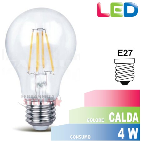 LED FILAMENTO LAMPADINA A RISPARMIO ENERGETICO - GOCCIA 