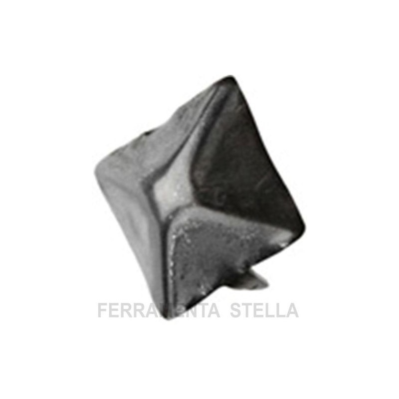 Borchie a due punte 20 mm zincate nere