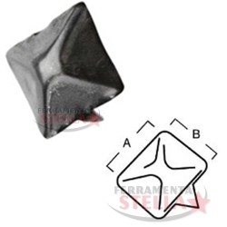 BORCHIA BORCHIETTA FORGIATA BORCHIE FERRO BATTUTTO PORTE PORTONI 2CM COPRIFORO