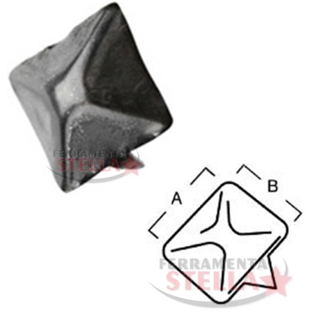 BORCHIA BORCHIETTA FORGIATA BORCHIE FERRO BATTUTTO PORTE PORTONI 2CM COPRIFORO