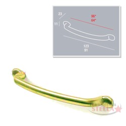 MANIGLIA MANIGLIETTA ORO MANIGLIE MOBILE ANTA ANTE CASSETTO CASSETTI 96MM ITALIA 2