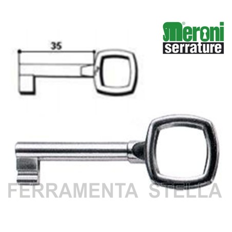 SERRATURA MERONI 2193 BIANCA MARRONE X ASTE ROTANTI MOBILI ARMADIO ANTA CILINDRO