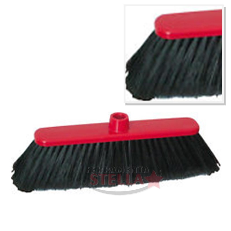 SCOPA MODELLO INDUSTRIALE PER PULIZIA SETOLA NERA 