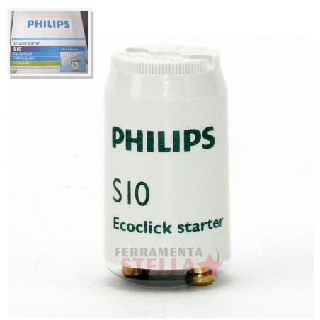 STARTER PHILIPS PER NEON LAMPADE FLUORESCENTI LAMPADA S10 4-65W - 220 - 240W