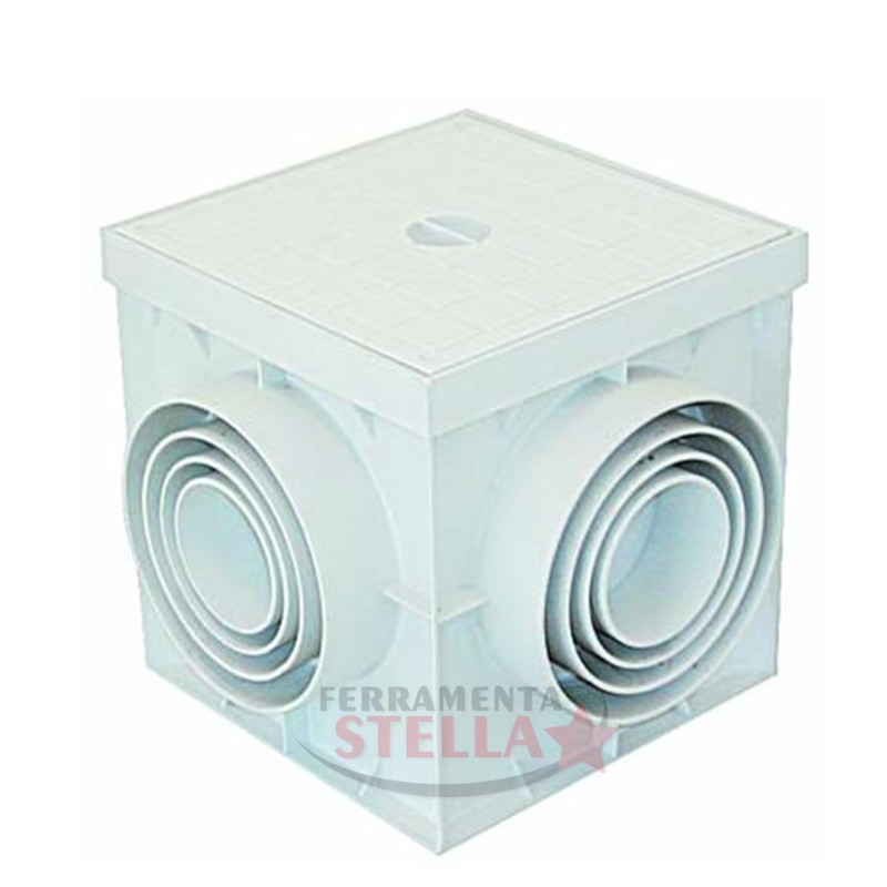 POZZETTO CON COPERCHIO 200 X 200 IN MATERIALE PLASTICO 