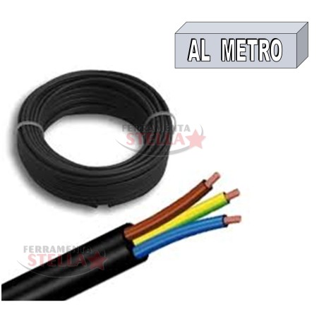CAVO ELETTRICO SIMILGOMMA TRIPOLARE H05VV-F NERO 3X0.75