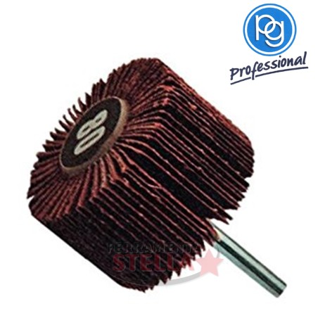 RUOTA LAMELLARE ABRASIVA A GAMBO ÿ 40 x 20 mm SPAZZOLA DISCO SMERIGLIARE POGGI