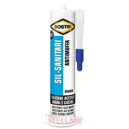 SILICONE SIGILLANTE ACETICO BIANCO ANTIMUFFA SANITARI BAGNO DOCCIA CUCINA UMIDO