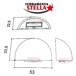 FERMA BLOCCA PORTA CALAMITATO ADESIVO ORO LUCIDO FERMAPORTA FERMAPORTE DESIGN
