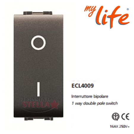 INTERRUTTORE BIPOLARE LIFE 16 A TIPO BTICINO LIVING