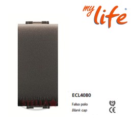 FALSO POLO INTERRUTTORE LIFE TIPO BTICINO LIVING TICINO PRESA FRUTTO GRIGIO
