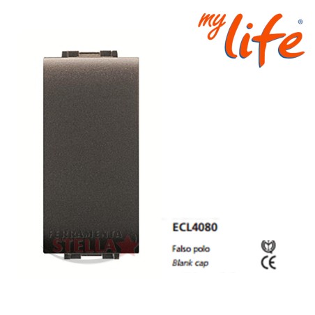 FALSO POLO INTERRUTTORE LIFE TIPO BTICINO LIVING TICINO PRESA FRUTTO GRIGIO