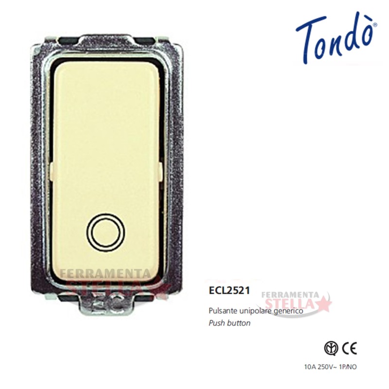 PULSANTE UNIPOLARE GENERICO SERIE TONDO' TIPO MAGIC TICINO