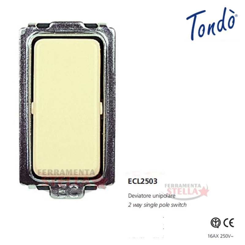 DEVIATORE TONDO 16A TIPO BTICINO MAGIC FRUTTO TICINO TONDO'