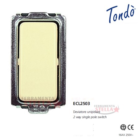 DEVIATORE TONDO 16A TIPO BTICINO MAGIC FRUTTO TICINO TONDO'