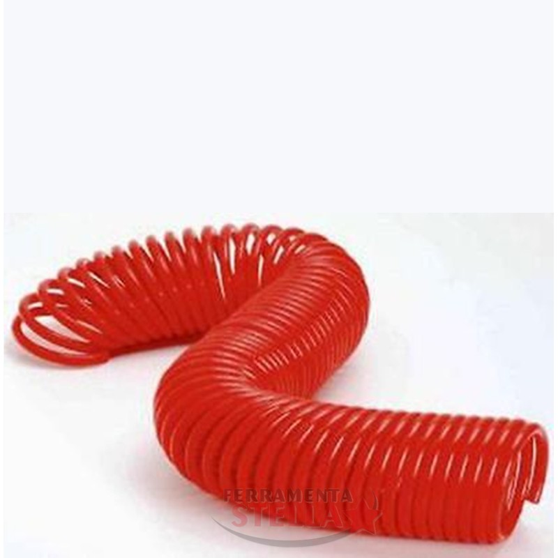 TUBO SPIRALATO SPIRALE x ARIA COMPRESSA ESTENSIBILE 15 MT COMPRESSORE 8X6 SENZA ACCESSORI