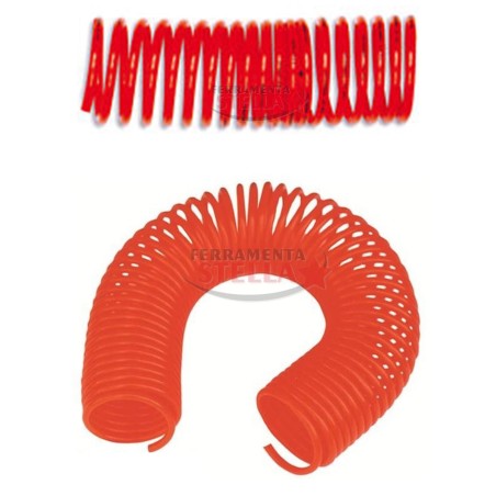 TUBO SPIRALATO SPIRALE x ARIA COMPRESSA ESTENSIBILE 15 MT COMPRESSORE 8X6 SENZA ACCESSORI