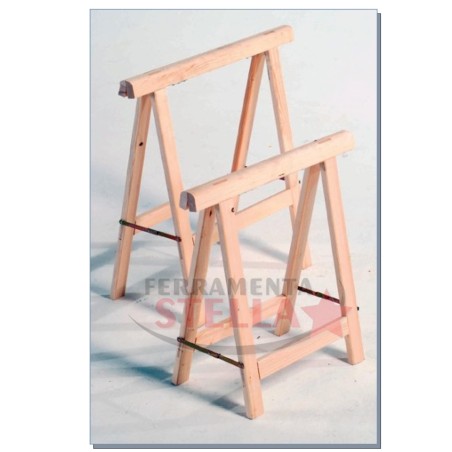COPPIA CAVALLETTI CAVALLETTO PITTORE MULTIUSO LEGNO RICHIUDIBILE PIEGHEVOLE