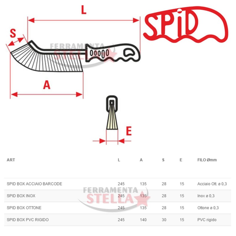 SPAZZOLA SPID SIT OTTONE FORNO BARBECUE TOGLI RUGGINE