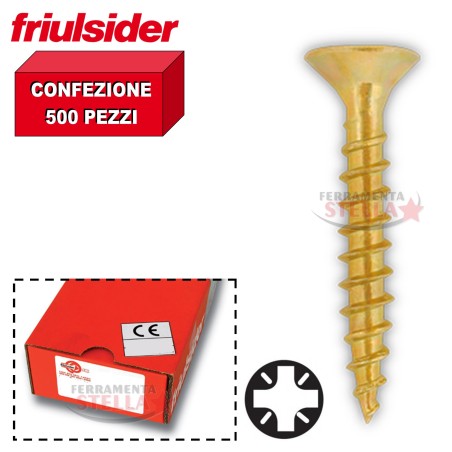 VITI VITE TRUCIOLARE PER LEGNO PARZIALMENTE FILETTATA TESTA PIANA A CROCE TPS VBU