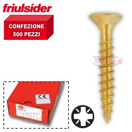 VITI VITE TRUCIOLARE PER LEGNO INTERAMENTE FILETTATA TESTA PIANA A CROCE TPS VBU 2