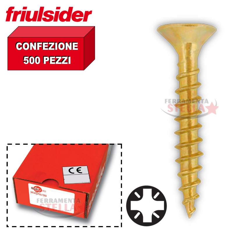 VITI VITE TRUCIOLARE PER LEGNO PARZIALMENTE FILETTATA TESTA PIANA A CROCE TPS VBU